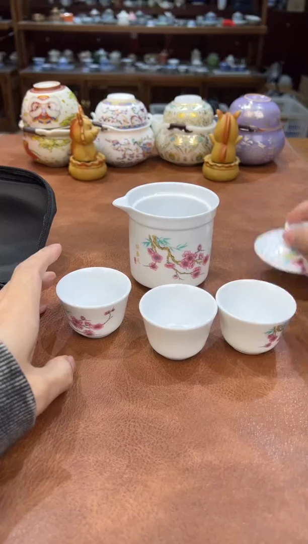 真的很便宜会开片的旅行茶具
