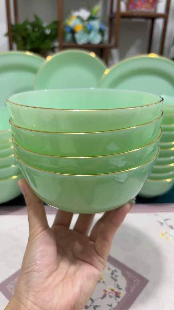 5.5英寸玉瓷碗4个口径13.8厘米