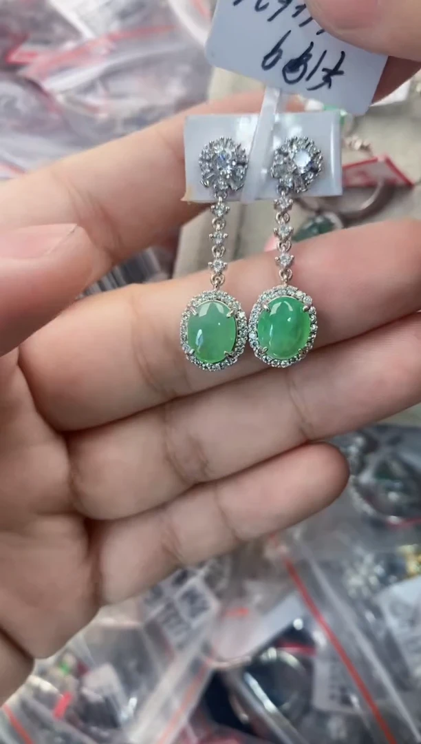 银S925镶嵌戒指翡翠777   1