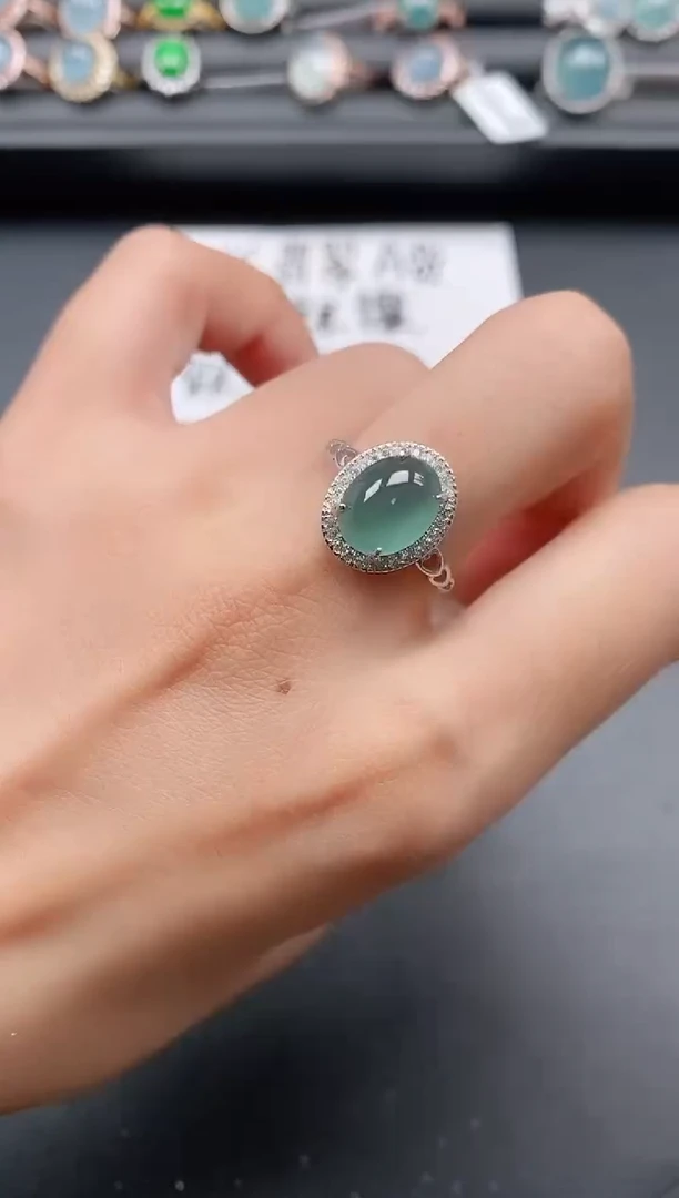 银S925镶嵌戒指翡翠1111