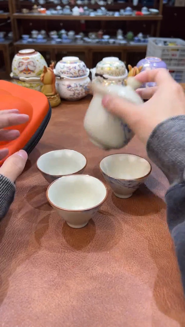 真的很便宜会开片的旅行茶具