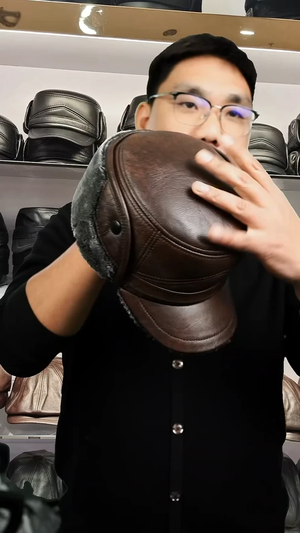 纯棉真皮帽子002