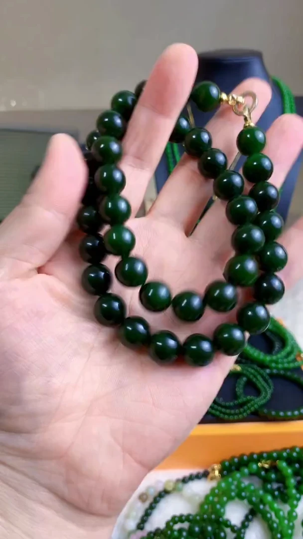 项链未镶嵌和田玉（碧玉）12