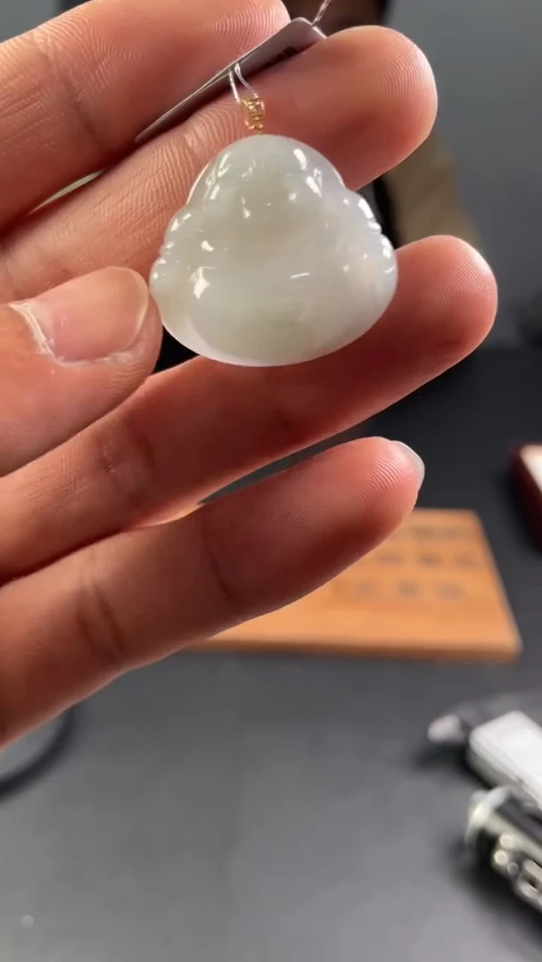 【闪购商品】翡翠颈饰18K金镶嵌缅甸A货翡翠