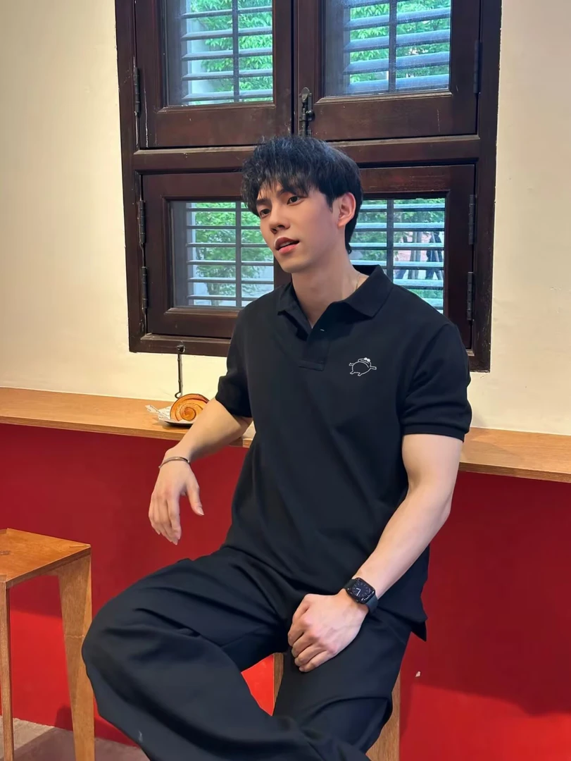 【夏季凉感】polo短袖T恤印花休闲百搭商务男高中生品质气质宽松ins