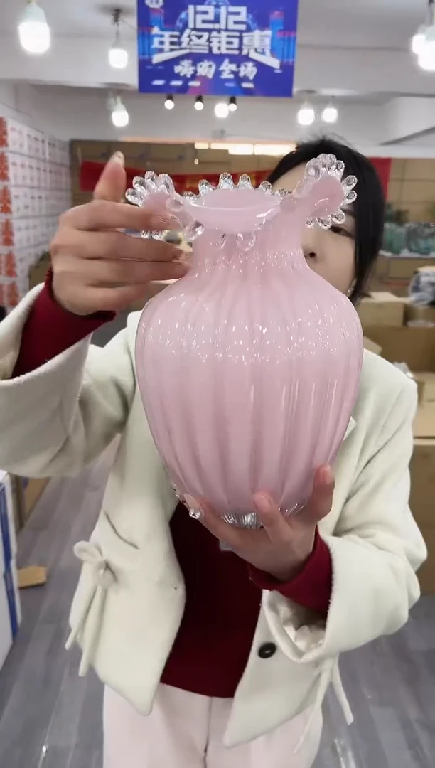 【闪购商品】琉璃瑞鸿花瓶花器早R-7