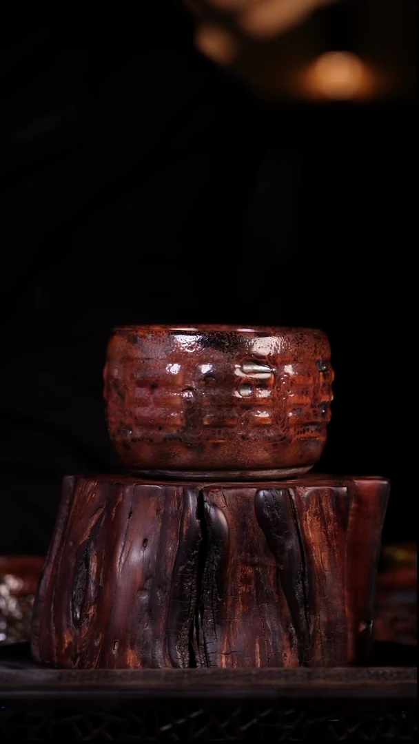 其他钧瓷张飞工作室钧窑裸烧无匣钵柴烧炭烧纯手八卦杯91*58