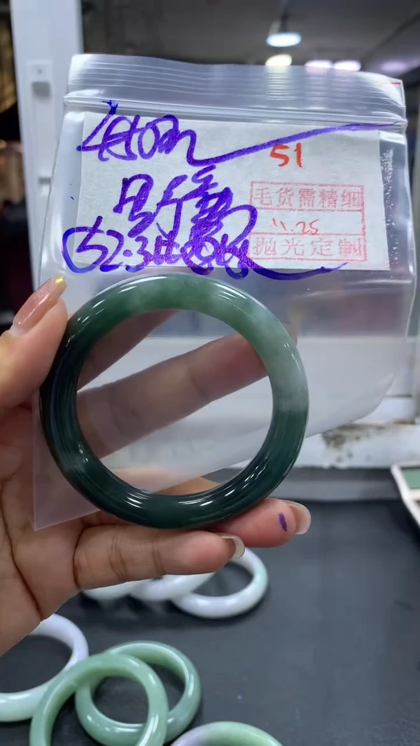 未镶嵌定制翡翠野*人毛货需精细抛光+拍一发一+51