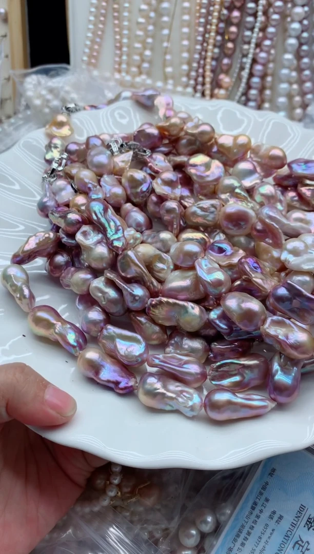 项链合金淡水珍珠巴洛克多样性发其一，非无暇