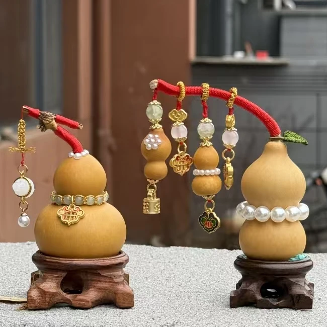 拾壹原创天然小葫芦精致手机链 挂件  吊坠 摆件手工diy可爱卡通