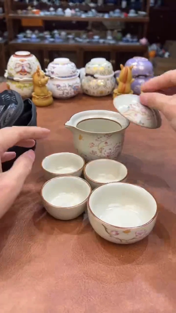 真的很便宜会开片的旅行茶具