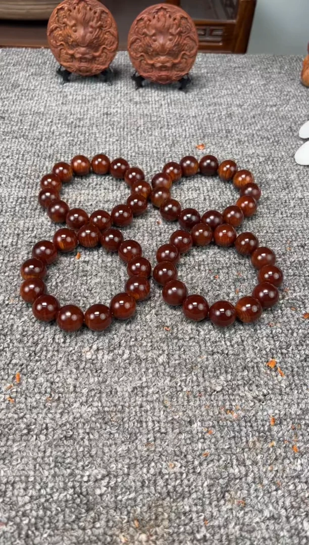 柏木（崖柏）1.8圆珠黑金骨坨坨料 瓷化料