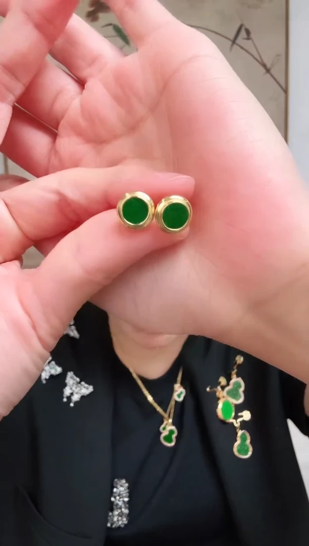 【闪购商品】翡翠颈饰银S925镶嵌耳饰