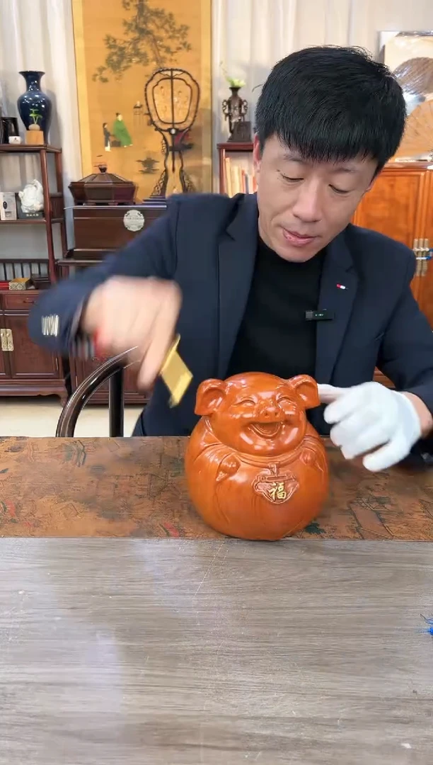 【闪购商品】花梨木类成套家具福猪存钱罐