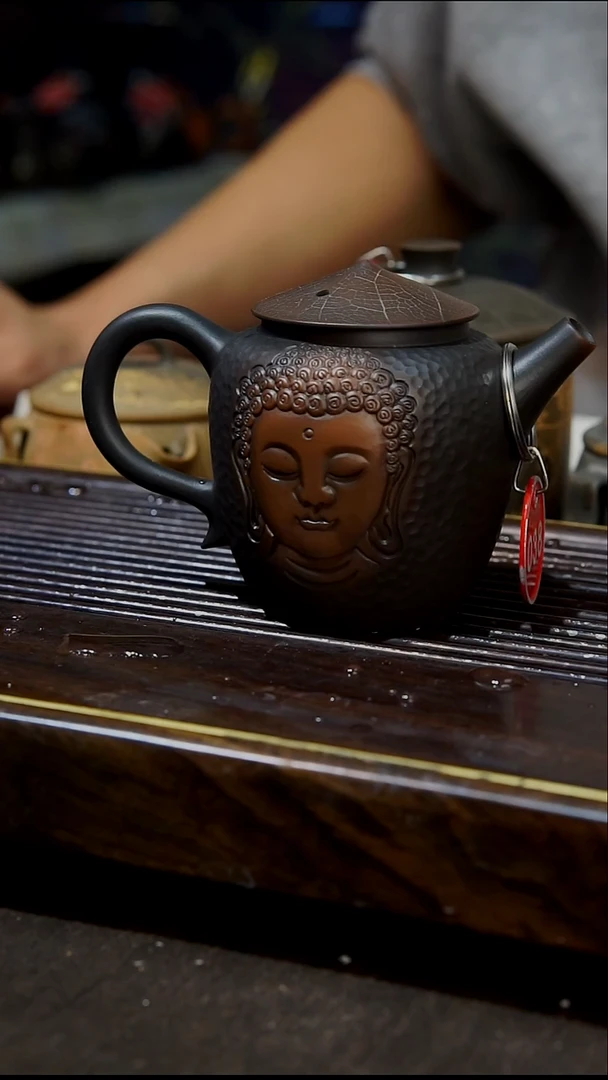 云南建水紫陶038  全手工彩填壶  150cc