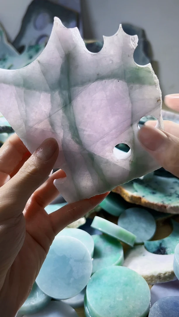 翡翠裸石缅甸翡翠A货陈7647