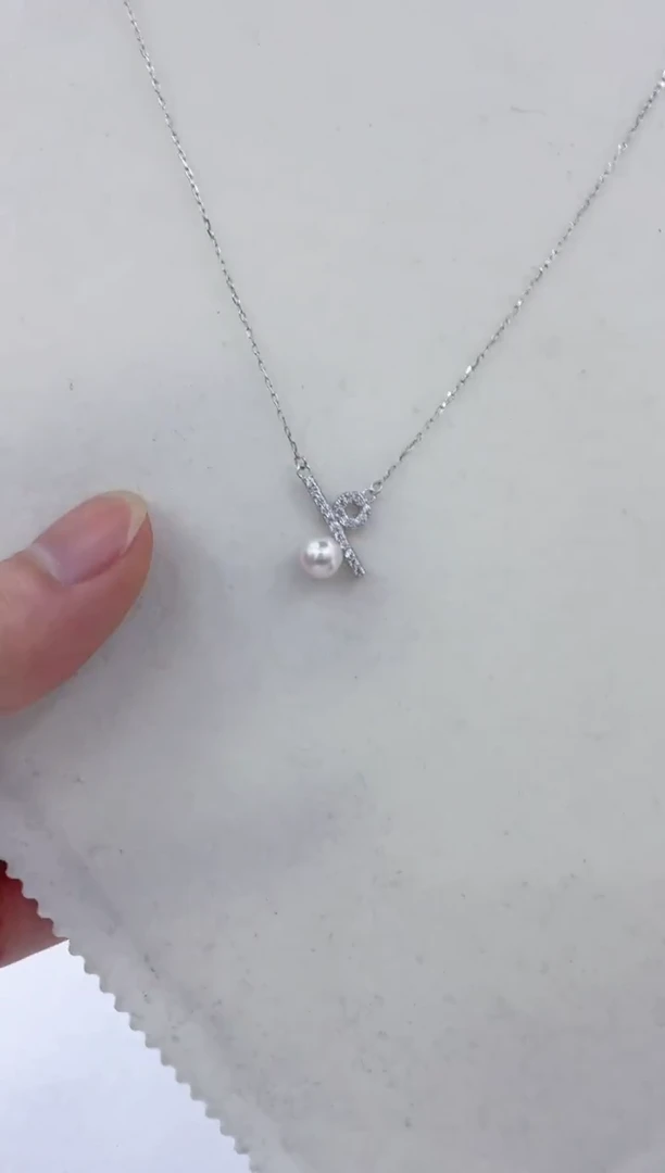 颈饰银S925镶嵌海水珍珠