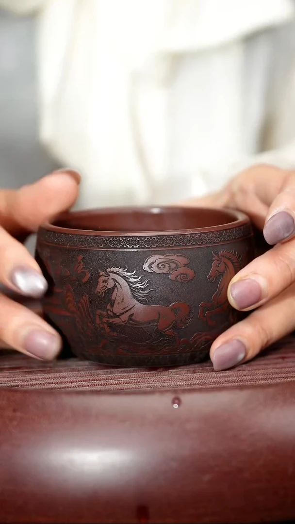 茶杯紫砂高端紫砂主人杯福利放漏