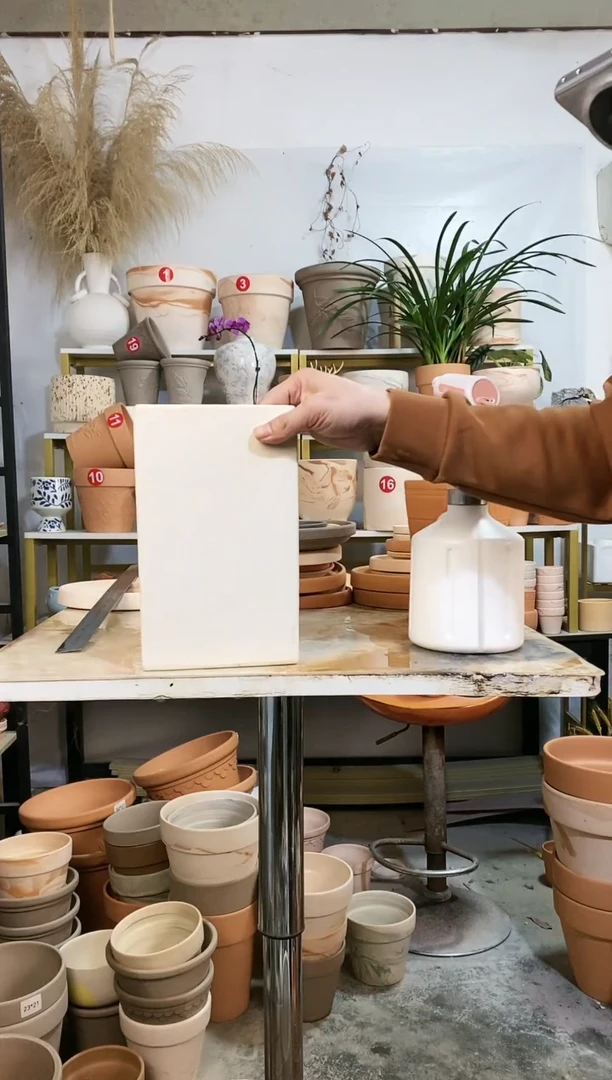 【闪购商品】红陶15.5*25白陶四方反比例 1盆无托