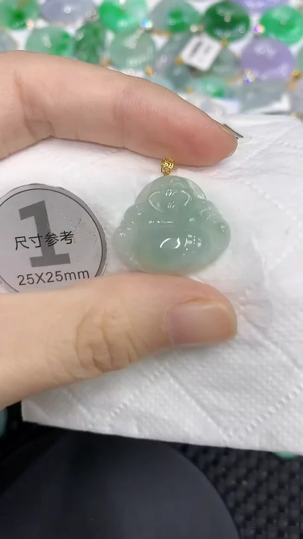 颈饰18K金镶嵌翡翠1111111111111111