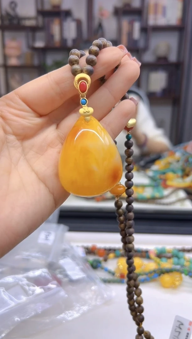 【闪购商品】蜜蜡毛衣链未镶嵌M511
