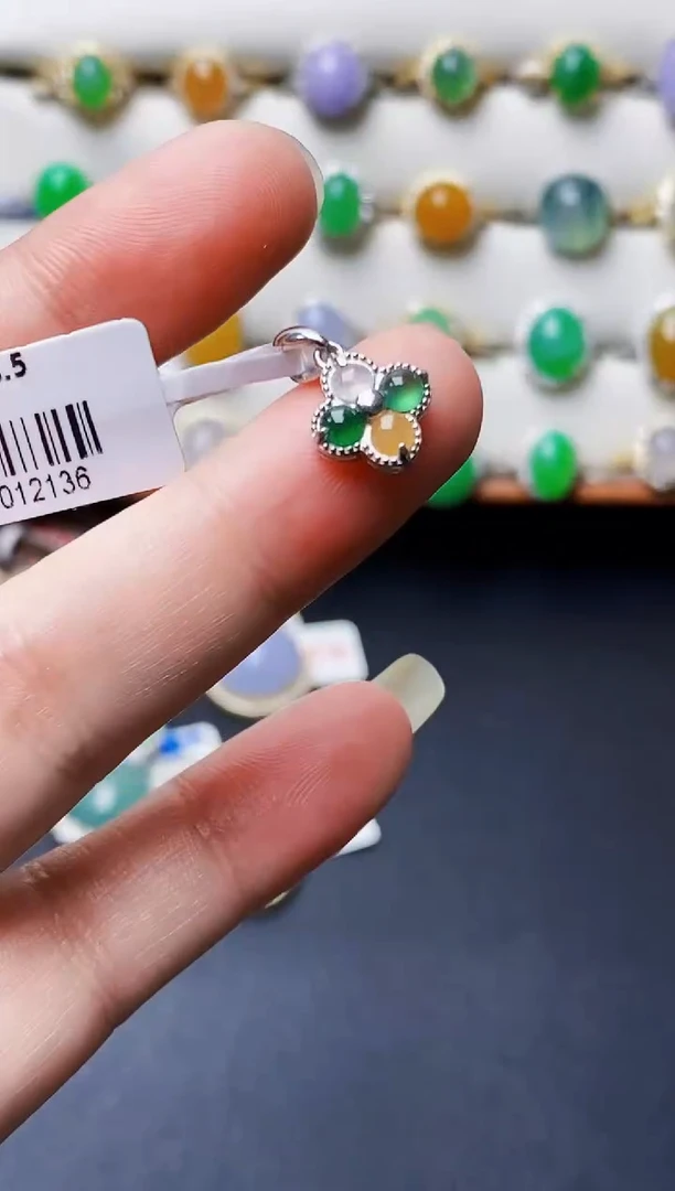 银S925镶嵌戒指翡翠1545