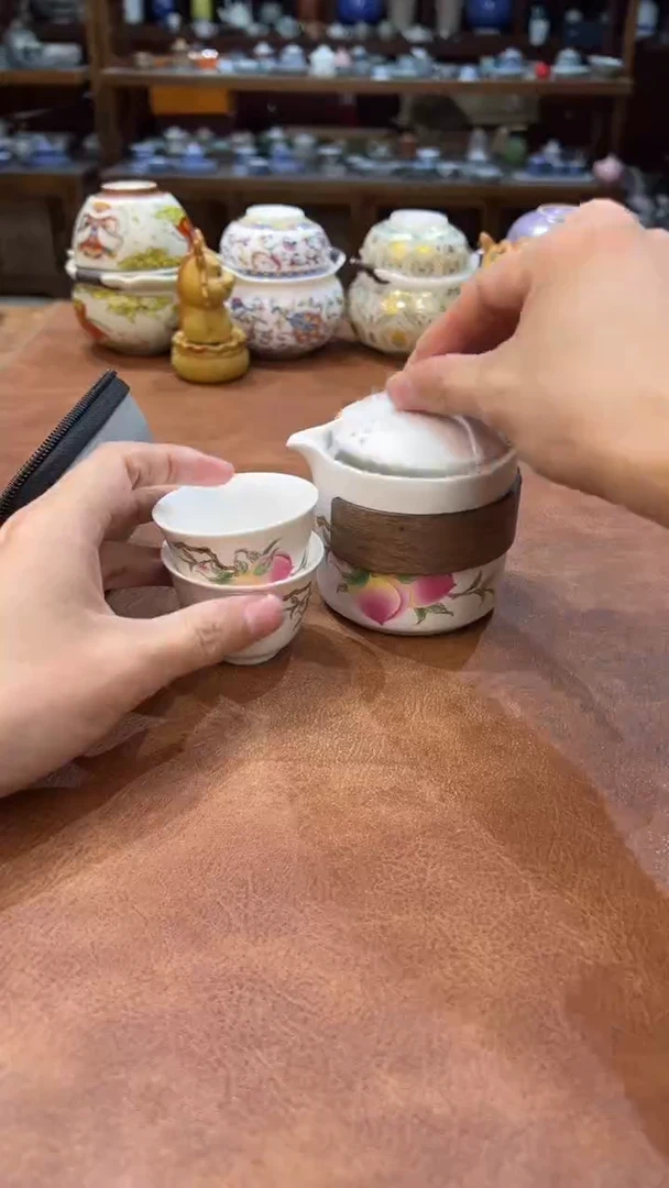 真的很便宜会开片的旅行茶具