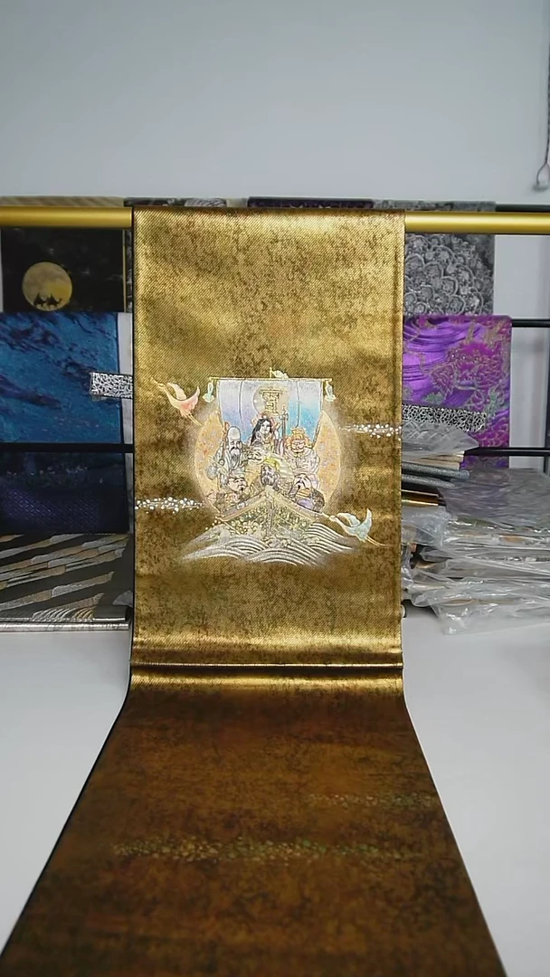 织绣44 七福神嵌螺钿珍珠特价