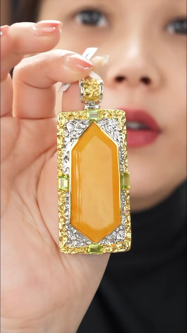 琥珀颈饰未镶嵌特色蜜蜡吊坠