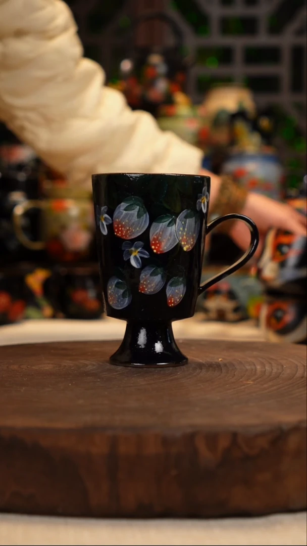 油画  手绘釉下彩