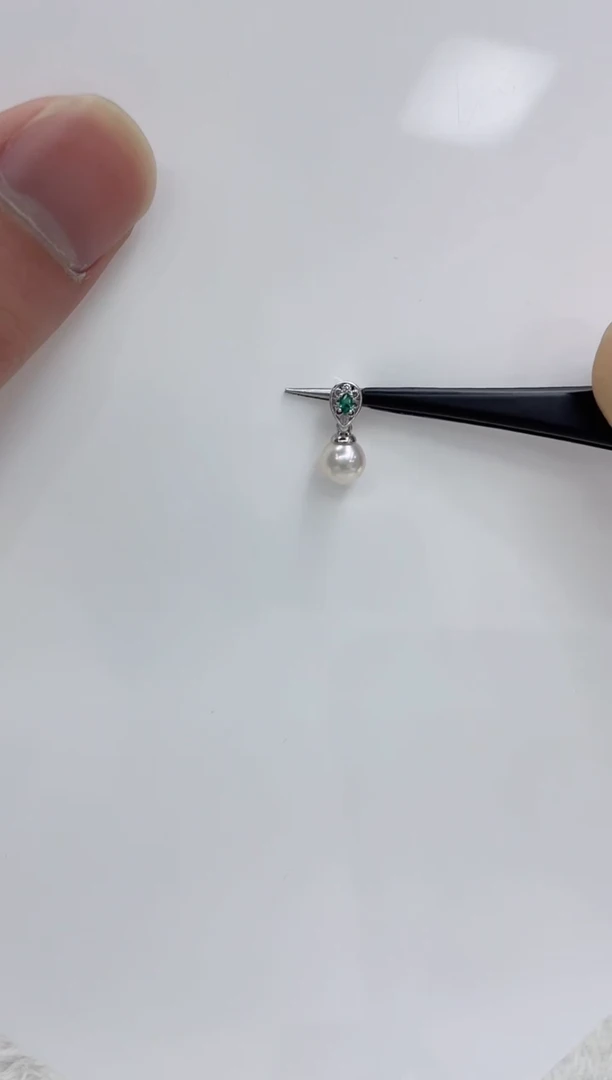 【闪购商品】海水珍珠吊坠(不含链)银S925镶嵌海水珍珠吊坠