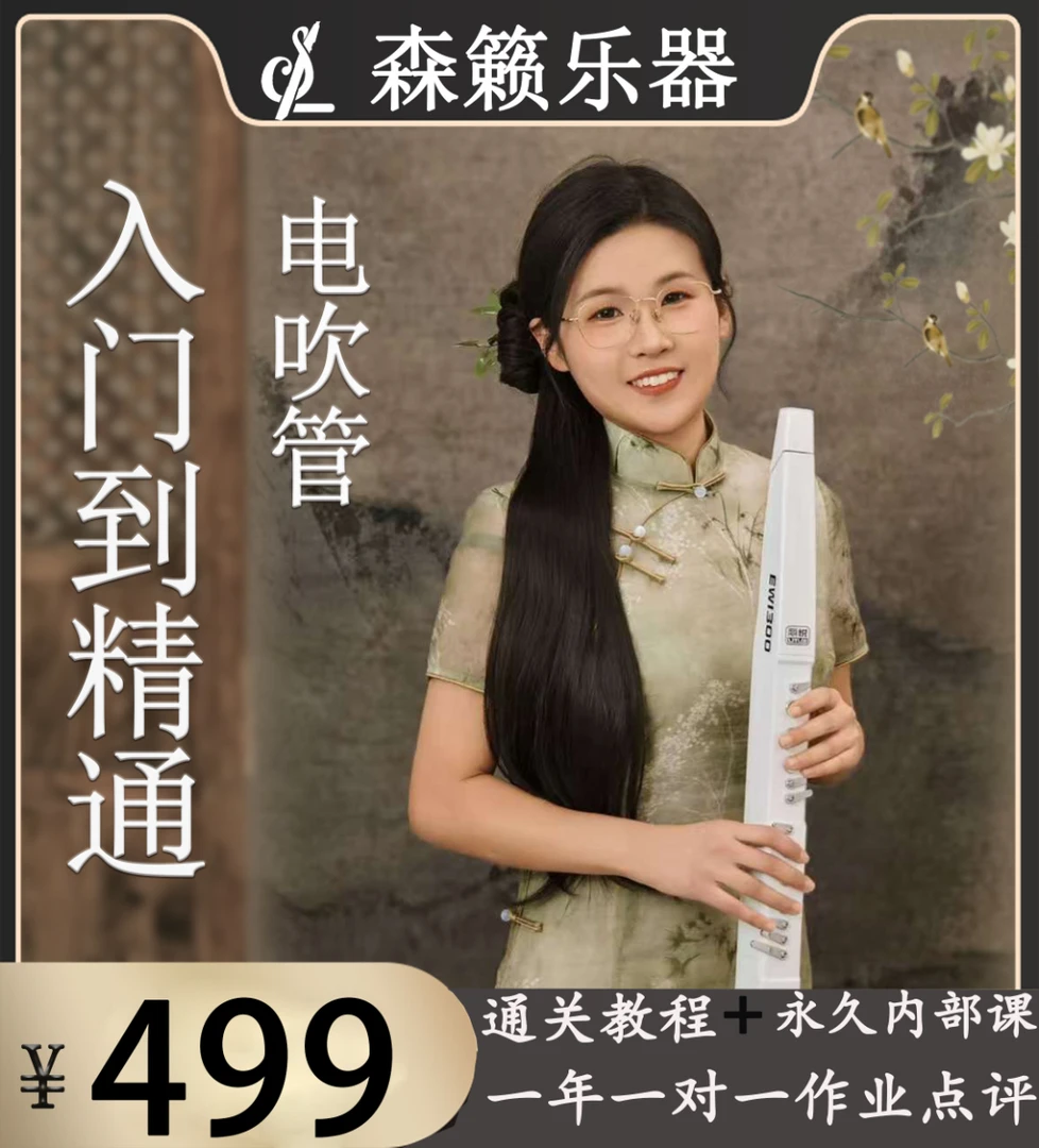 {森籁乐器}<青竹>老师电吹管一年内部学习软件手机电视平板软件