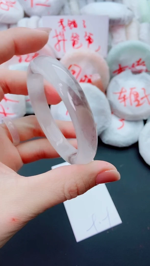 未镶嵌手镯石英质玉H4-55-56
