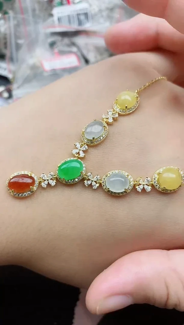 银S925镶嵌戒指翡翠1