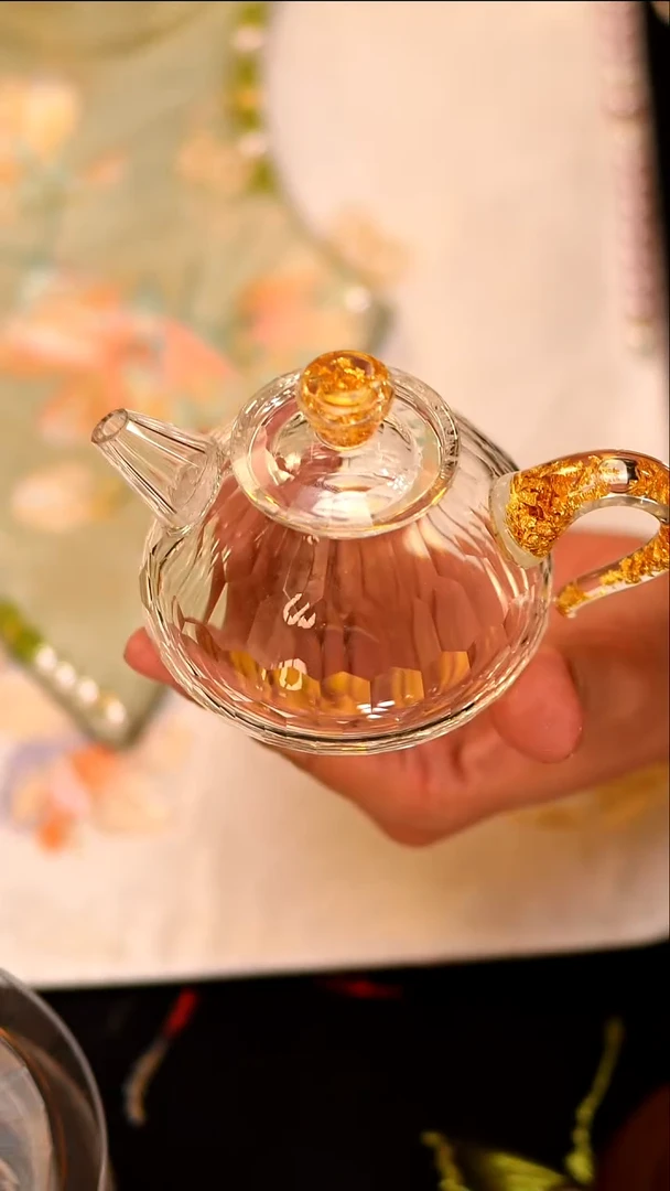 085松石/壶＋杯子金色