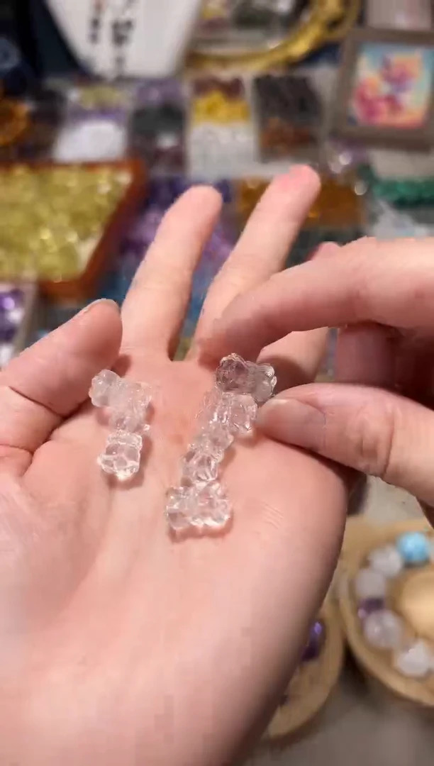 水晶手串未镶嵌S59白水晶莲蓬单珠卡8+