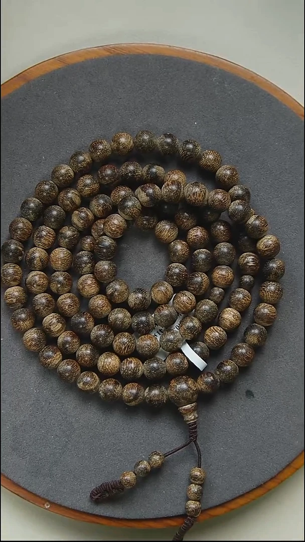 沉香手串08*108-38克+正区菩萨棋沉水多圈