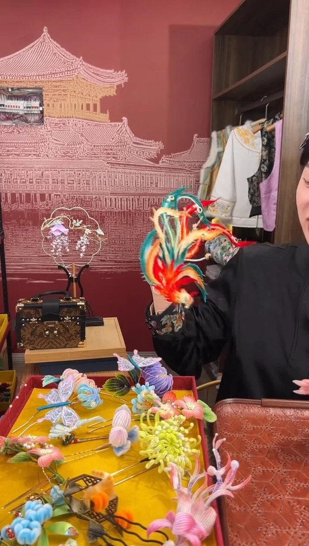 【闪购商品】刺绣非遗绒花（发饰）