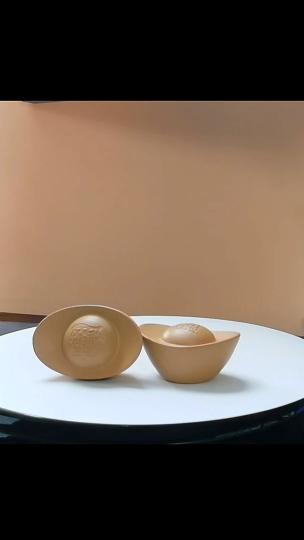 摆件紫砂蟹黄泥元宝摆件 1对