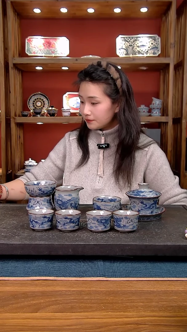 简装家用款8件套 老陶泥开片纹陶瓷茶具