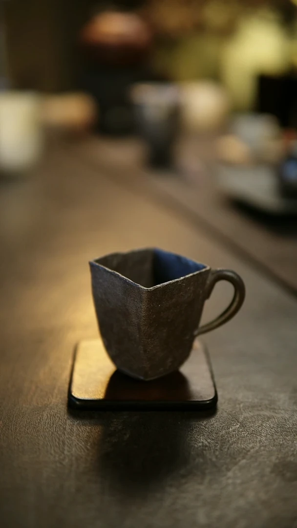 阿眠     本圣柴烧四方咖啡杯