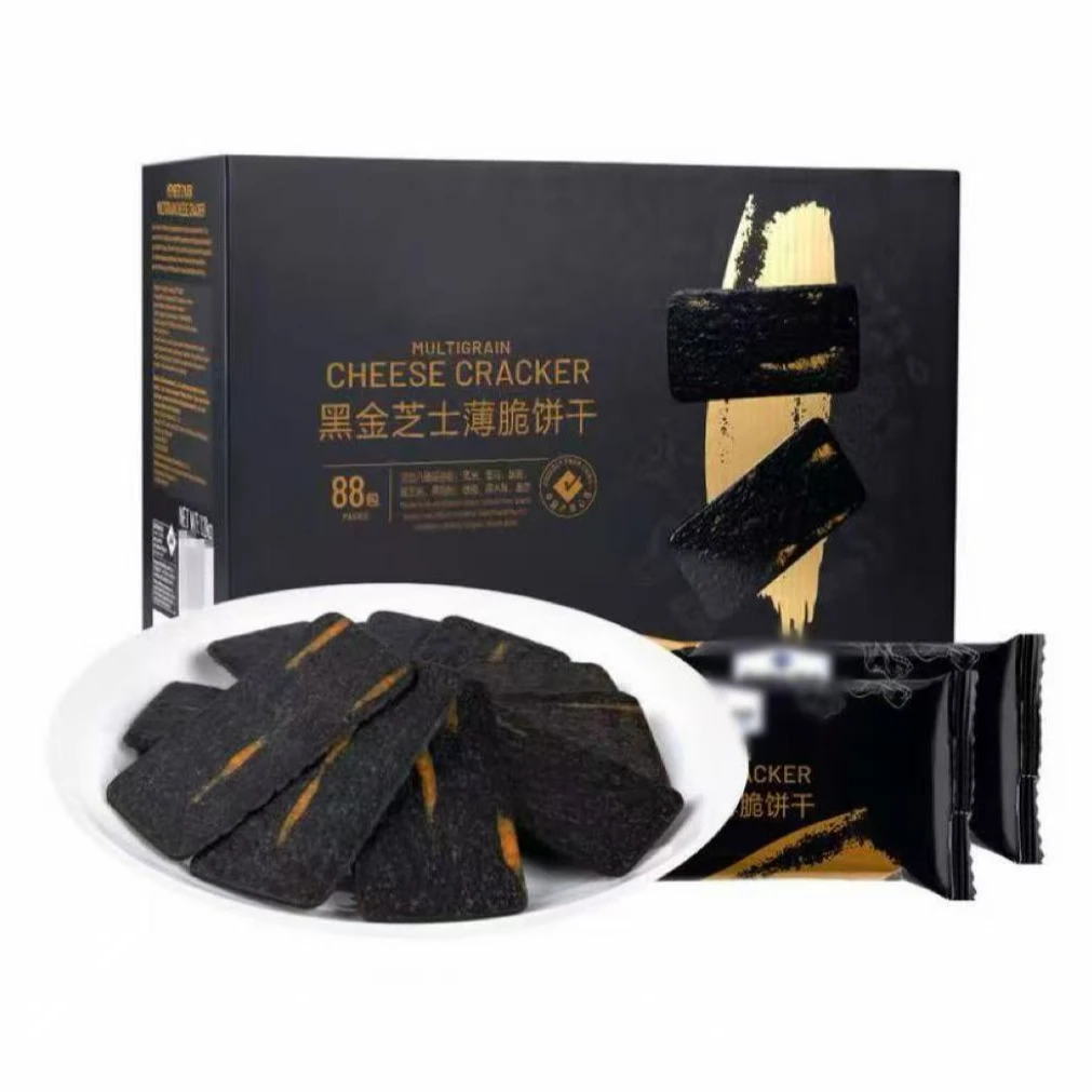 【会员商店优选】黑金芝士薄脆饼干 酥脆咸香休闲零食【试吃+整箱】