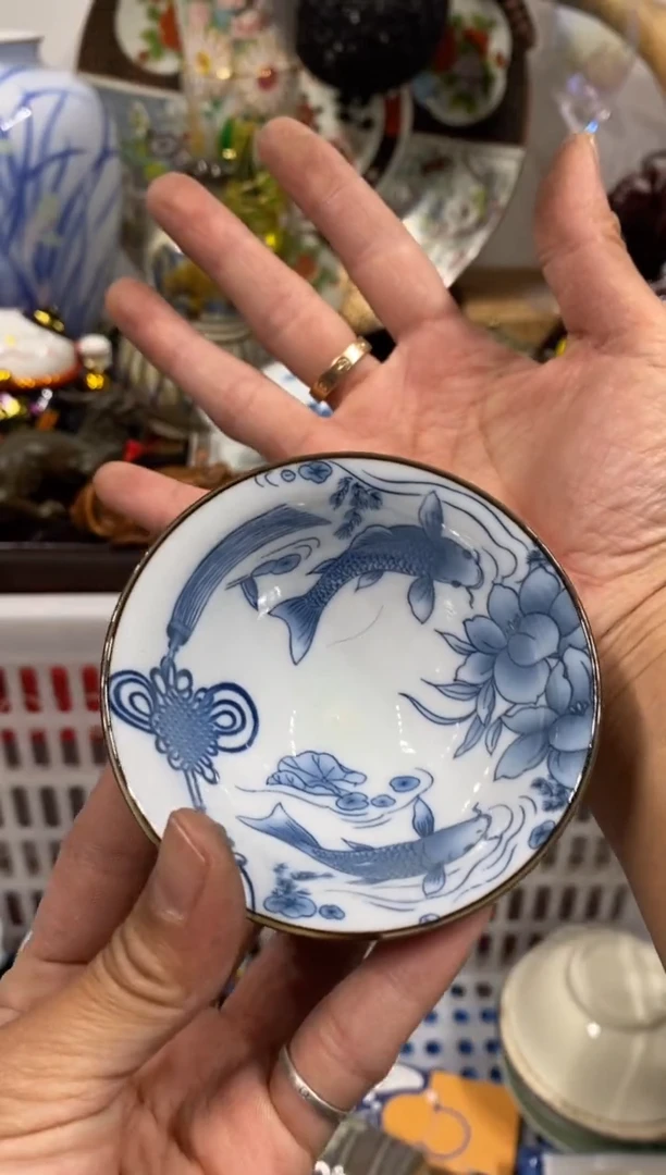 初**鱼瓷器 餐具 摆件 工艺品