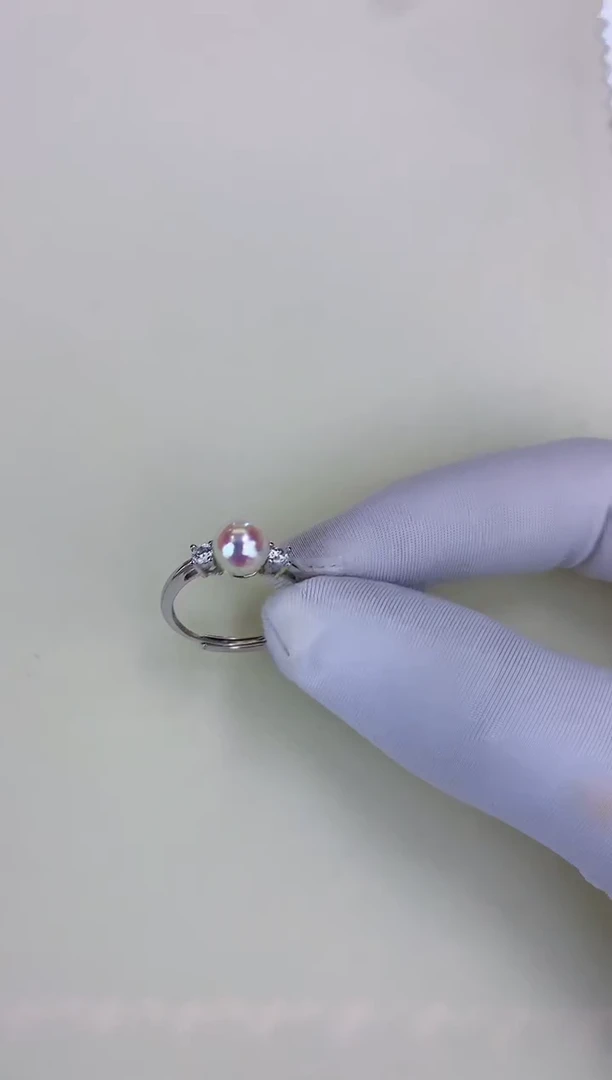 银S925镶嵌DA海水珍珠 GD037 戒指