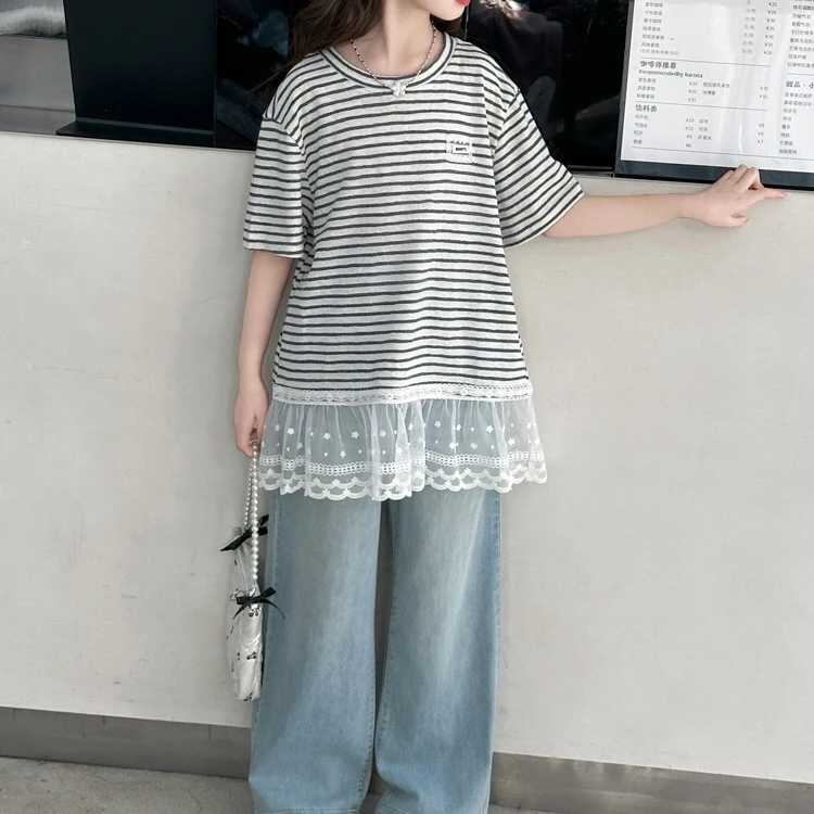 C181小文儿童夏季条纹短袖T恤25822