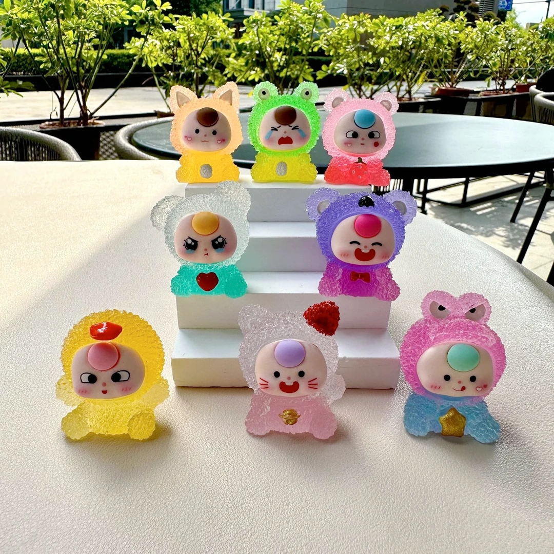 【直播拆】夜光渐变娃三岁创意可爱少女心树脂DIY摆件