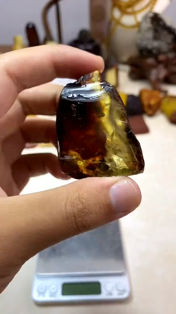 定制琥珀天然琥珀蜜蜡原石30g