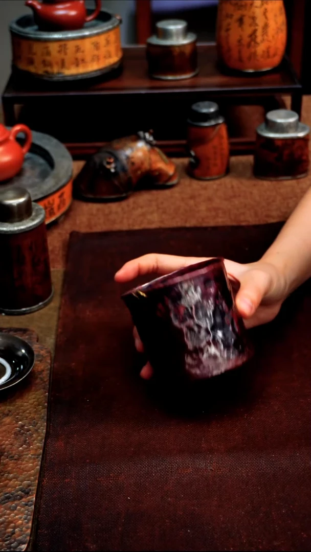 2260紫铜茶渣碗8.5*8