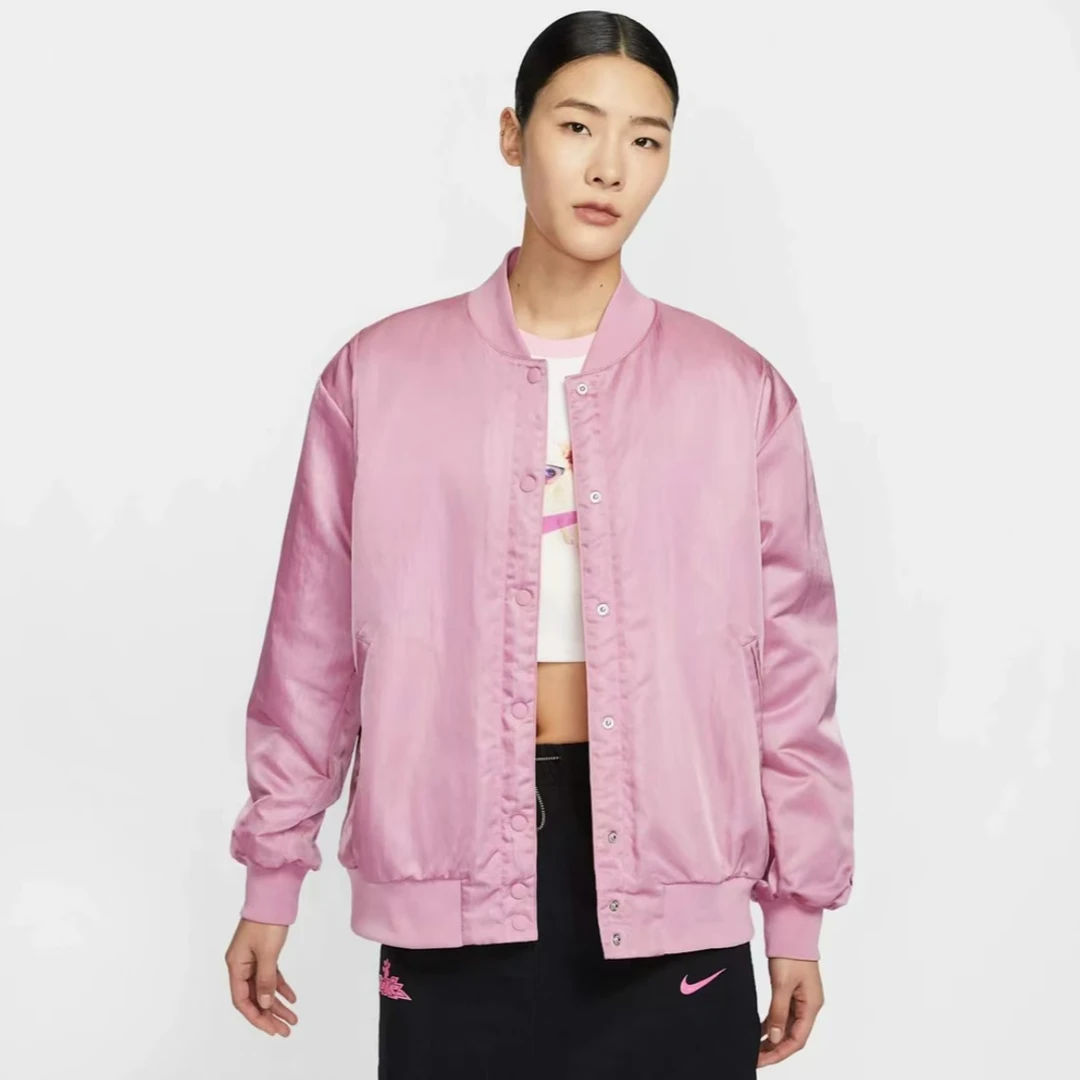 NIKE耐克春季时尚运动休闲棒球领夹棉夹克外套女HJ0972-699欧若风