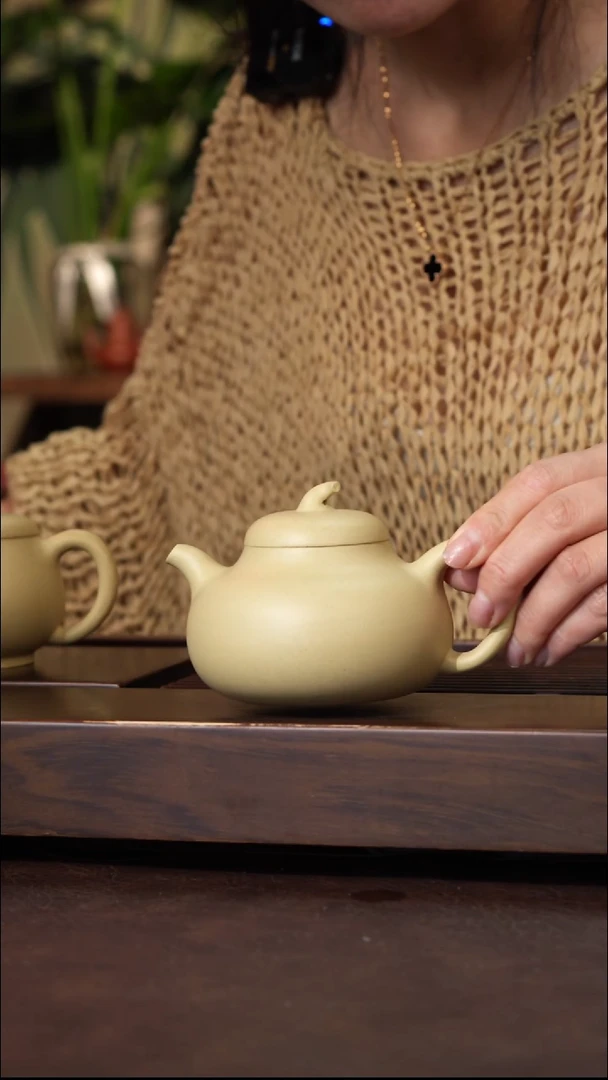 茶壶紫砂本绿茄瓜200cc左右